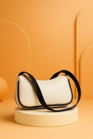 Elegant White Shoulder Bag for Women | Minimalist Crossbody Handbag | Trendy Lightweight Fashion Purse