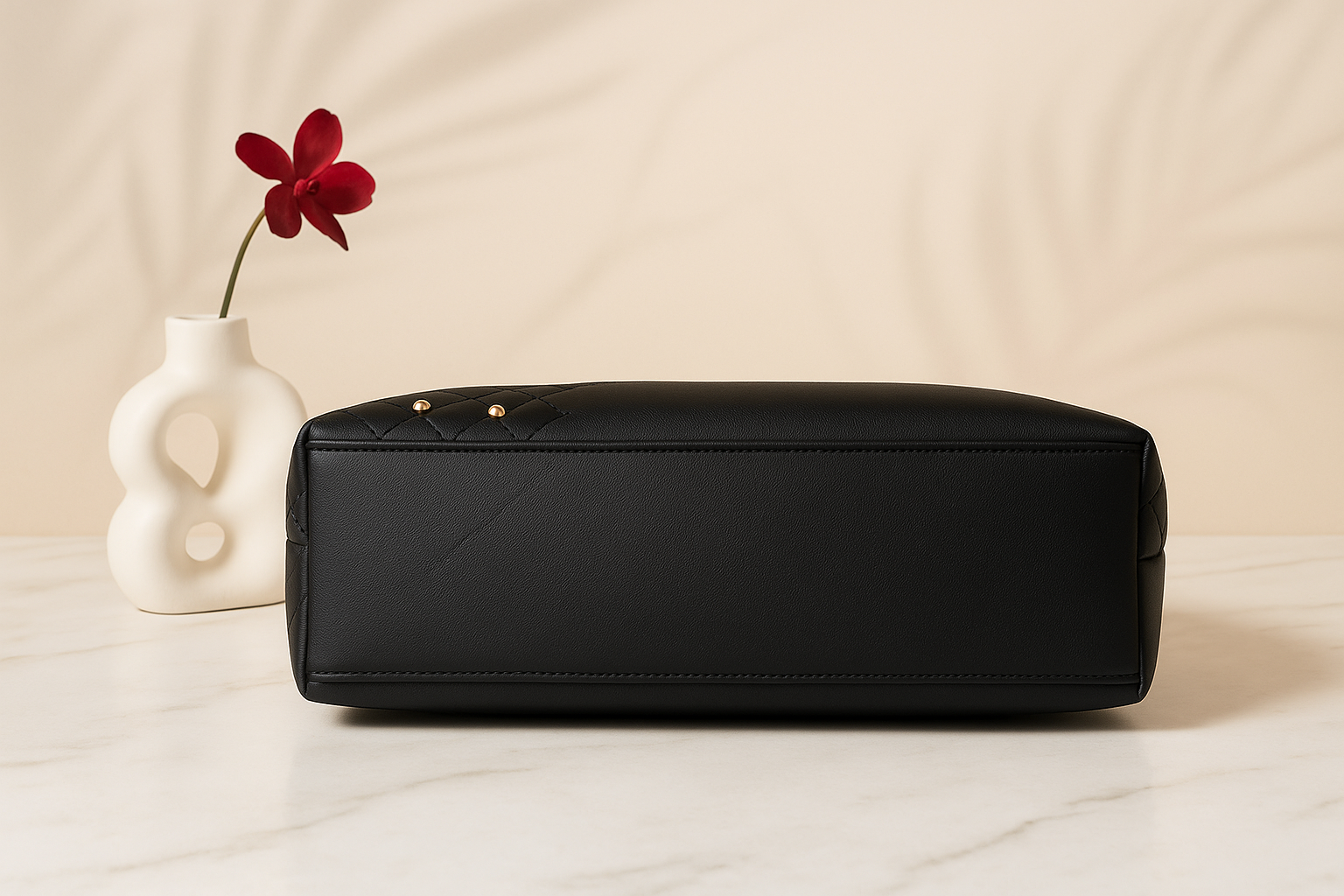 Black Quilted Women’s Tote Bag | Elegant Handbag for Work, Office, Shopping & Daily Use - Image 5